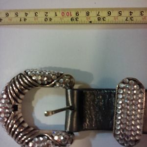 Vintage Beautiful DMP Genuine Leather Belt with 2.5 inch BUCKLE